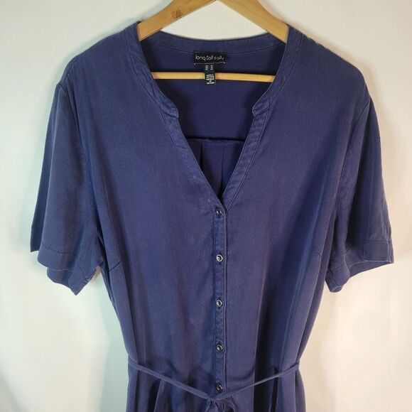 Long Tall Sally Navy Blue Button-Down Dress - Picture 6 of 16